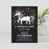 Invitations d'anniversaire de Star Unicorn (Debout devant)