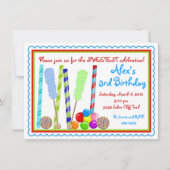 Invitations d'anniversaire de sucrerie (Devant)