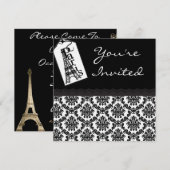 Invitations d'anniversaire de thème de motif de (Devant / Derrière)