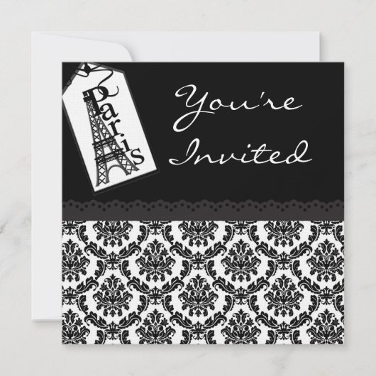 Invitations d'anniversaire de thème de motif de (Devant)
