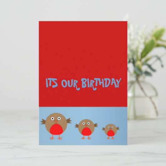 Invitations d'anniversaire de Triplet (Debout devant)