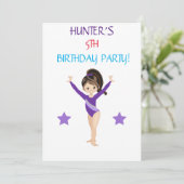 INVITATIONS D'ANNIVERSAIRE DE "TUMBLE GYMNASTICS" (Debout devant)