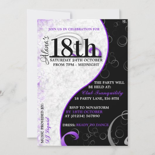 Invitations d'anniversaire de Ying Yang (Devant)