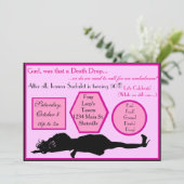 Invitations d'anniversaire d'entrave de baisse de (Debout devant)