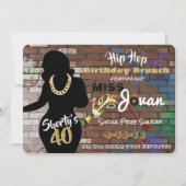 Invitations d'anniversaire des 40 Hip hop de Short (Devant)