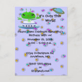 Invitations d'anniversaire des Aliens ultra mignon (Devant)