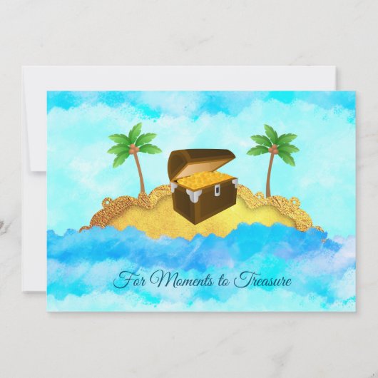 Invitations d'anniversaire des filles pirates (Dos)