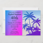 Invitations d'anniversaire d'été tropicales (Devant)