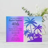 Invitations d'anniversaire d'été tropicales (Debout devant)