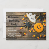 Invitations d'anniversaire d'Halloween (Devant)