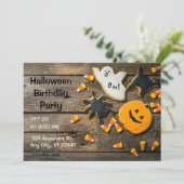 Invitations d'anniversaire d'Halloween (Debout devant)
