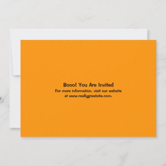 Invitations d'anniversaire d'Halloween (Dos)