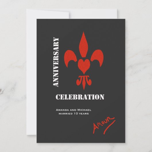 Invitations d'anniversaire d'intrigue amoureuse de (Devant)