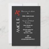 Invitations d'anniversaire d'intrigue amoureuse de (Dos)