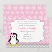 Invitations d'anniversaire d'ONEderland d'hiver de (Devant / Derrière)