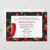 Invitations d'anniversaire du 20e poivron rouge (Devant)