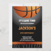 Invitations d'anniversaire du basket-ball orange n (Devant)