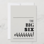 Invitations d'anniversaire du BIG 60 (Devant)