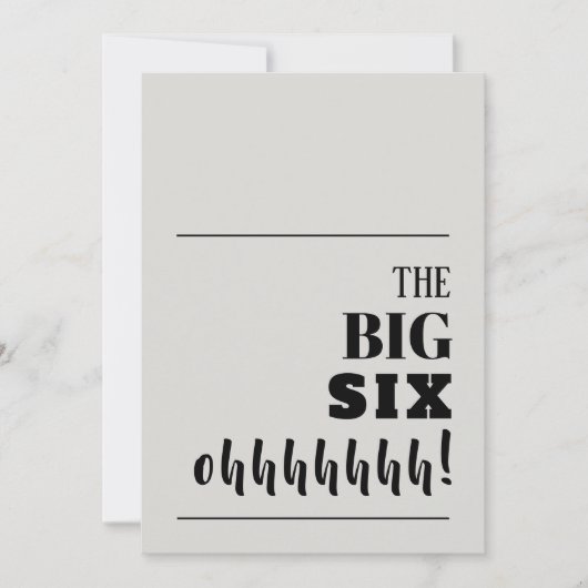 Invitations d'anniversaire du BIG 60 (Devant)