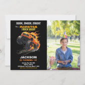 Invitations d'anniversaire du camion de pompiers M (Devant)