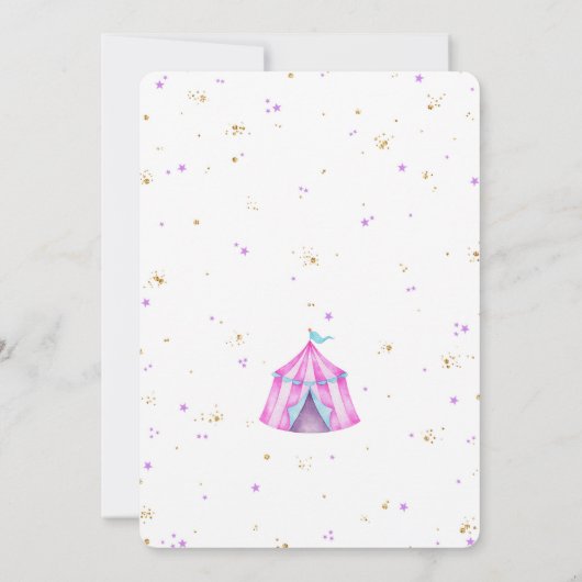 Invitations d'anniversaire du Carnaval (Dos)