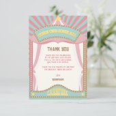 Invitations d'anniversaire du carnaval rose Retro (Debout devant)