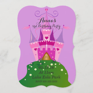 Invitations d'anniversaire du château