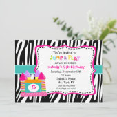 Invitations d'anniversaire du château de Bounce Ho (Debout devant)