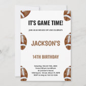 Invitations d'anniversaire du football Brown (Devant)