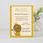 Invitations d'anniversaire du lion (Debout devant)