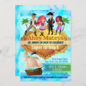 Invitations d'anniversaire du pirate (Devant / Derrière)
