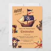 Invitations d'anniversaire du pirate (Devant)