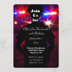 Invitations d'anniversaire du policier