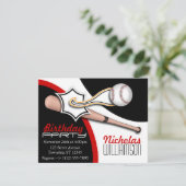 Invitations d'anniversaire du Red Baseball (Debout devant)