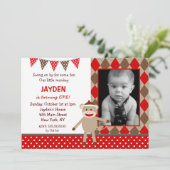 Invitations d'anniversaire du singe de la réserve (Debout devant)