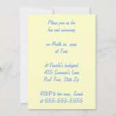 Invitations d'anniversaire du sweet sixteen Pool (Dos)