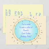 Invitations d'anniversaire du sweet sixteen Pool (Devant / Derrière)