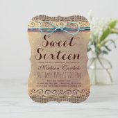 Invitations d'anniversaire du Sweet sixteen Vintag (Debout devant)