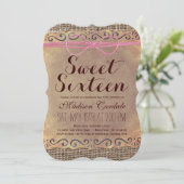Invitations d'anniversaire du Sweet sixteen Vintag (Debout devant)