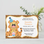 Invitations d'anniversaire du tigre (Debout devant)