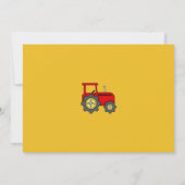 Invitations d'anniversaire du tracteur (Dos)