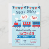 Invitations d'anniversaire du train (Devant)