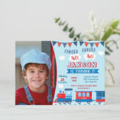 Invitations d'anniversaire du train (Debout devant)