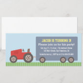 Invitations d'anniversaire du véhicule tracteur ro (Devant / Derrière)