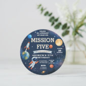 Invitations d'anniversaire d'un astronaute personn (Debout devant)