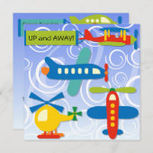 Invitations d'anniversaire d'un avion sur mesure (Devant / Derrière)