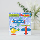 Invitations d'anniversaire d'un avion sur mesure (Debout devant)