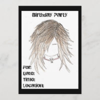 Invitations d'anniversaire Emo Punk
