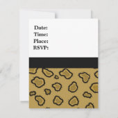 Invitations d'anniversaire Empreinte de léopard (Dos)