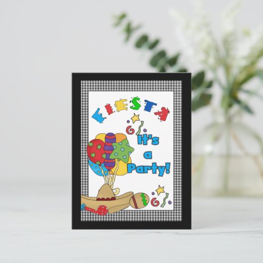 Invitations d'anniversaire Fiesta (Debout devant)